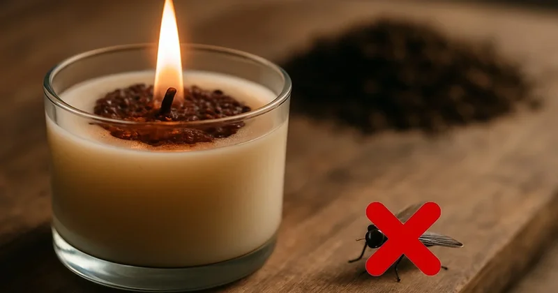 Sosyal medyada trend oldu! Mumun içerisine tek bir malzeme koyun, hiçbir böcek eve girmeyecek Sözcü Gazetesi