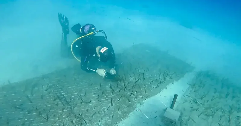 Göcek’te iki bin yaşında deniz çayırı keşfedildi