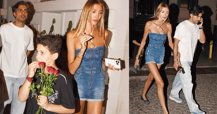 Flaşlar patlayınca panik oldular... Ünlü model ne yapacağını şaşırdı!