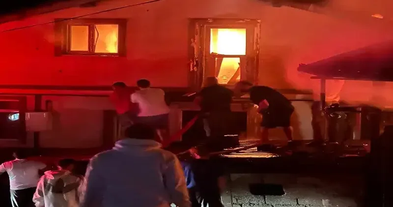 Zonguldak ta 4 ev ve 1 iş yeri yandı