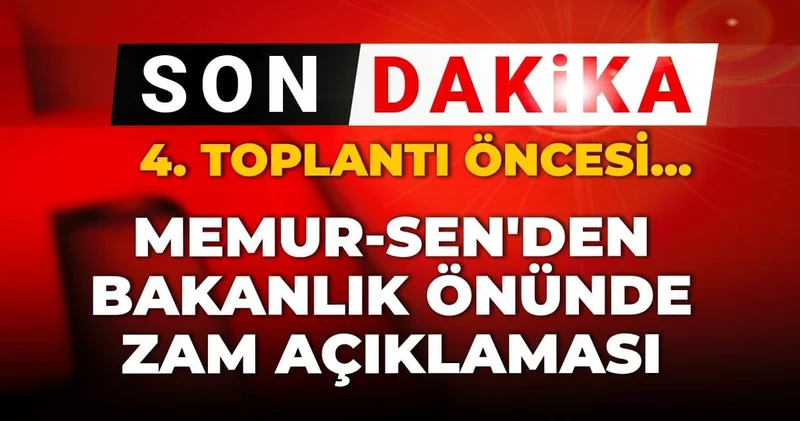 4. toplantı öncesi Memur Sen den Bakanlık önünde zam açıklaması