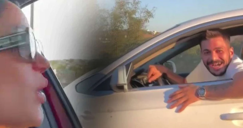 Trafik magandası makasladı sosyal medya fenomeni kaydetti