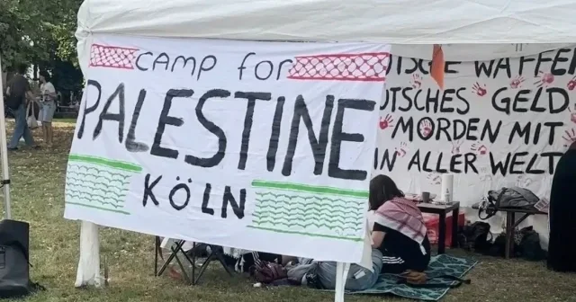 Köln’de İsrail’e yapılan silah ihracatına karşı protesto VİDEO İZLE