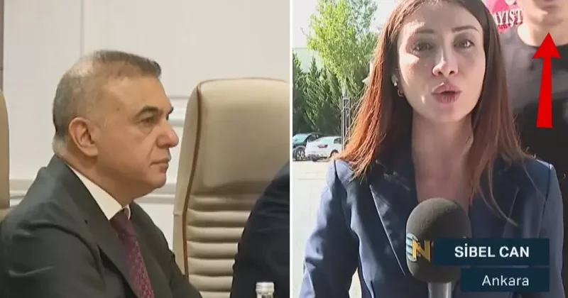 Muhabir memur zammını anlatırken arkadan gelen ses yayına damga vurdu