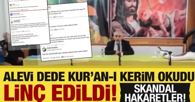 Alevi dedenin Kur an ı Kerim okumasından rahatsız oldular! Skandal sözler