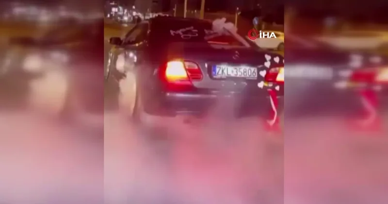 Şehir magandaları hak ettiği cezayı aldı: Araç trafikten men edildi