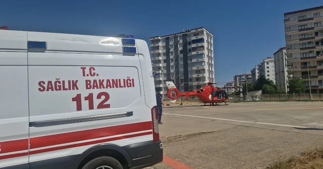 Ambulans helikopter, uyluk kemiği kırılan hasta için havalandı Diyarbakır Haberleri