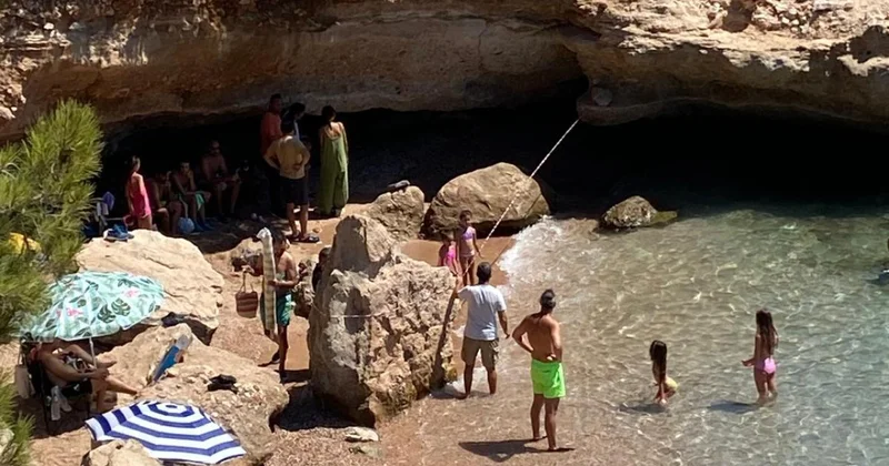 Datça da sahilde dinlenen fok için bölgeye güvenlik şeridi çekildi