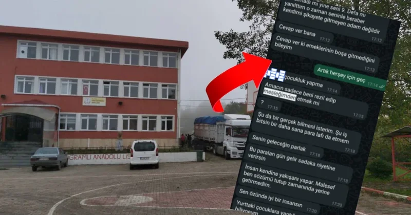 Liseden mezun olunca müdür yardımcısıyla arasındaki skandal mesajları paylaştı Sözcü Gazetesi