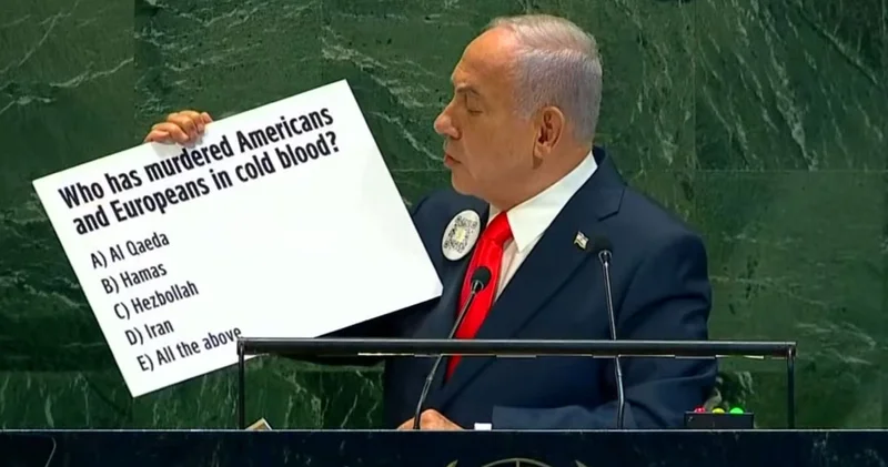 Netanyahu ya BM Genel Kurulu nda protesto! Salonu terk ettiler