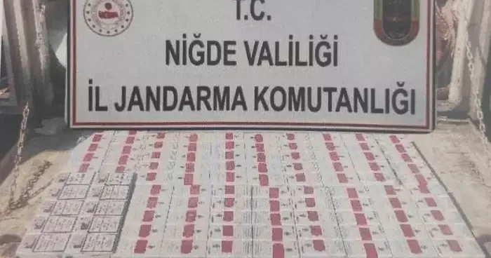 Niğde de jandarma ekiplerinden kaçak sigara operasyonu