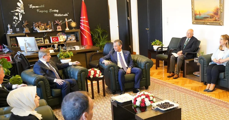 Davutoğlu TBMM de Özgür Özel i ziyaret etti