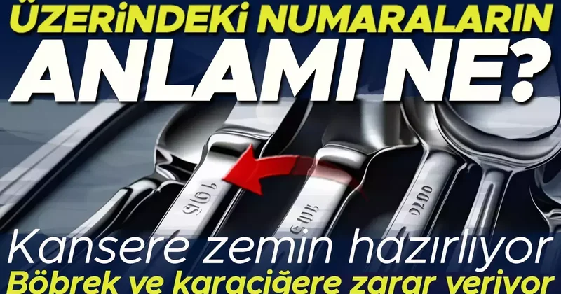 Çatal, kaşık ve bıçakların üzerindeki numaraların sırrı ne? Zamanla böbrek ve karaciğere zarar veriyor, kansere zemin hazırlıyor