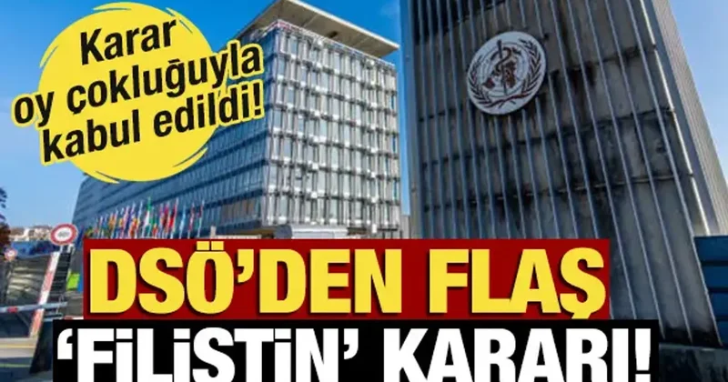 DSÖ den Filistin kararı! Oy çokluğuyla kabul ettiler
