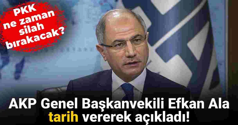 Efkan Ala PKK nın silah bırakacağı tarihi açıkladı