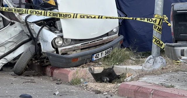 Konya daki trafik kazasında sürücü ile eşi yaşamını yitirdi Konya Haberleri