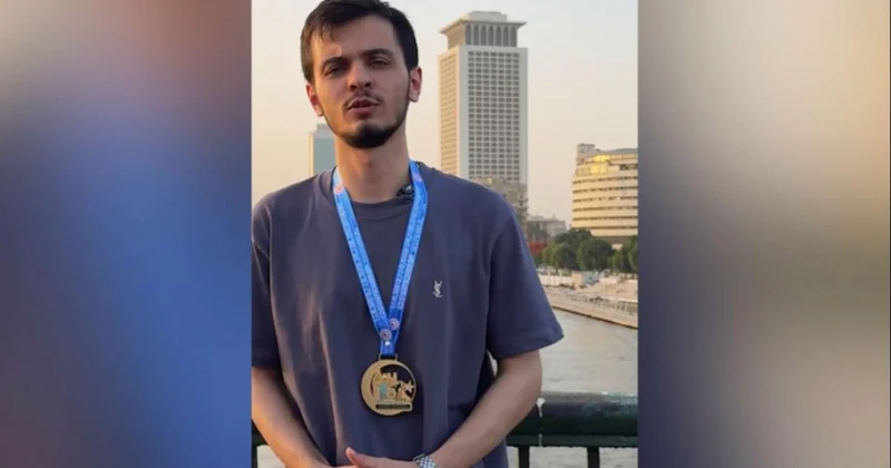 Milli wushucu Akyüz Filistin için madalyasını Nil Nehri ne attı