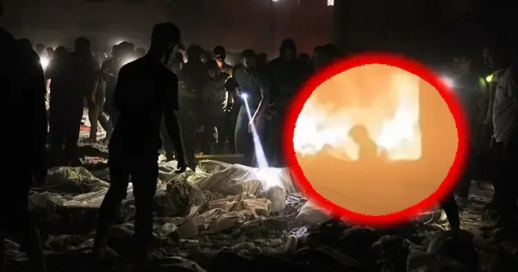 Gazze de mucize kurtuluş! Alevlerin içinde sağ çıktı... Filistinliler bizi affetsin