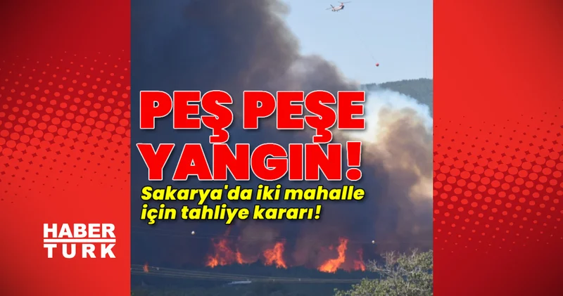 Peş peşe orman yangınları! Sakarya da iki mahalle için tahliye kararı! Son dakika haberi Son dakika haberleri