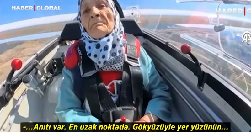 Uçak kullanmak isteyen Mürüvvet teyzenin hayali gerçek oldu