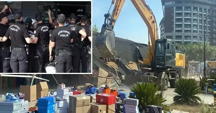 Kaçak yapıların yıkımında gerginlik! Kendilerini yakmaya kalktılar