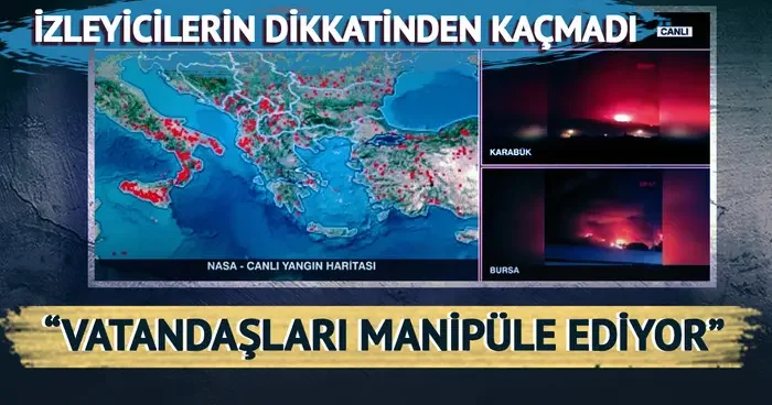 CNN Türk ekranlarında tepki toplayan görüntü! Isı haritasını yangın haritası diye paylaştılar: Vatandaşları manipüle ediyor