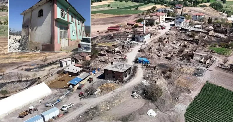 Köyün tamamı kül oldu, bir tek burası sağlam kaldı