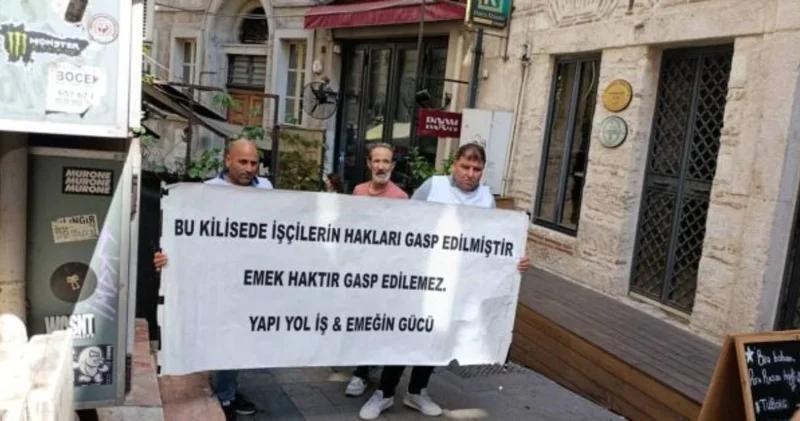 Haklarını alamadığı için eylem yapan işçilere gözaltı