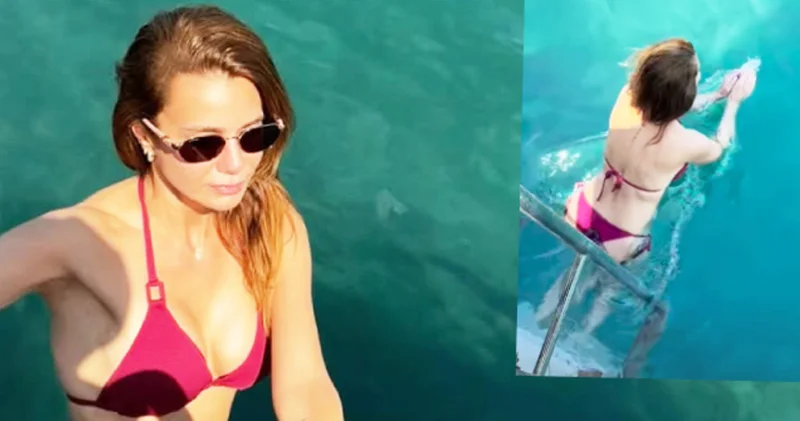 Çiğdem Batur, Antalya tatilinde serinledi Magazin haberleri