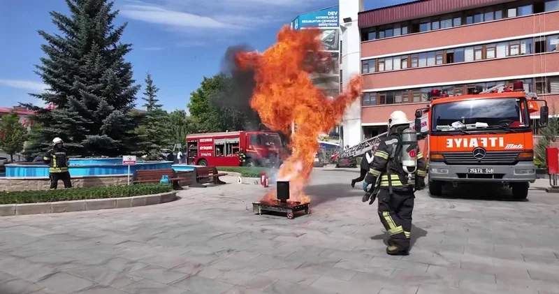 Adres Erzurum: Belediyede gerçeğini aratmayan tatbikat