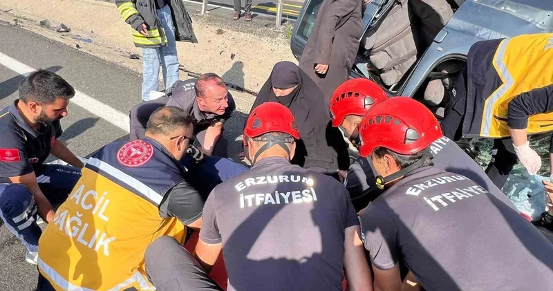 İtfaiye araçta sıkışan 5 kişiyi çıkardı