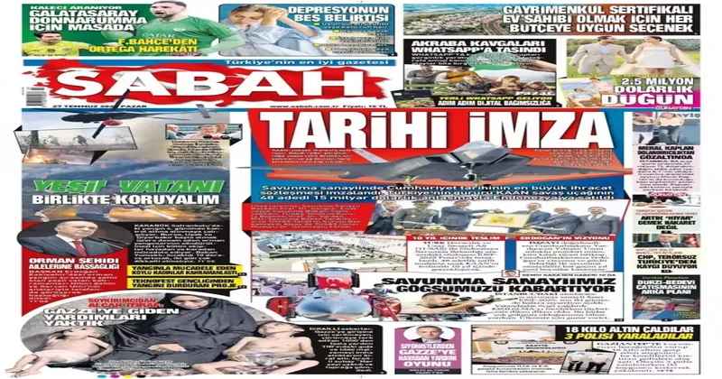Tarihi imza! 48 adet Kaan satışı gazete manşetlerinde!