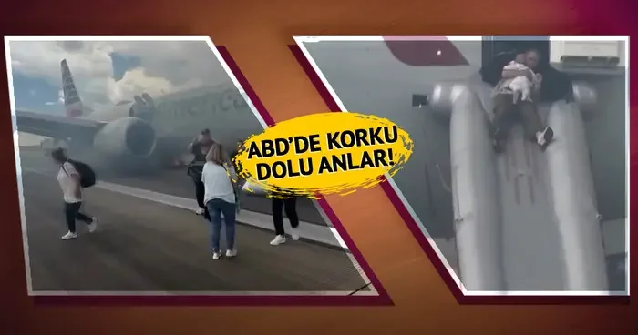 Korku dolu anlar kamerada! ABD de 179 kişiyi taşıyan uçakta yangın çıktı, yolcular paniğe kapıldı...