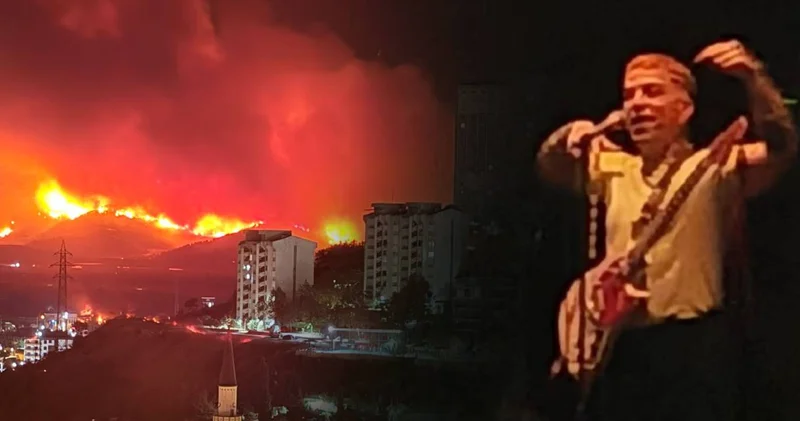 Athena Gökhan konseri yarıda kesti: Bursa yangını festivali iptal ettirdi