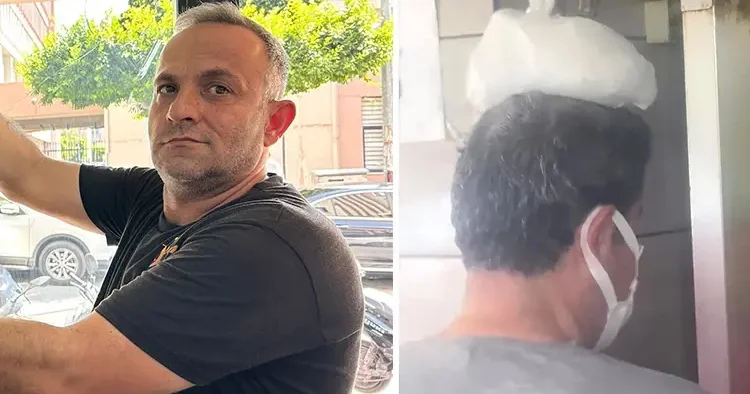 Bu sıcakta en zor işi onlar yapıyor! Kafalarına buz torbası koyarak serinliyorlar