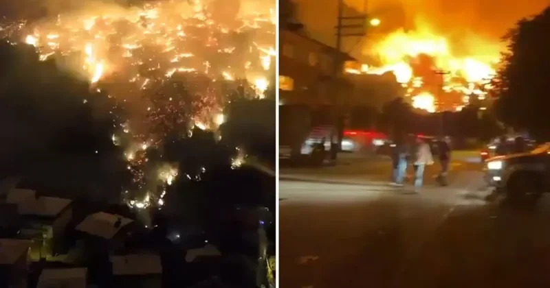 Bursa da felaket gecesi! Yangın yerleşim yerlerine yaklaşıyor