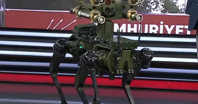 Türkiye nin ilk füze atan robot köpeği canlı yayında tanıtıldı