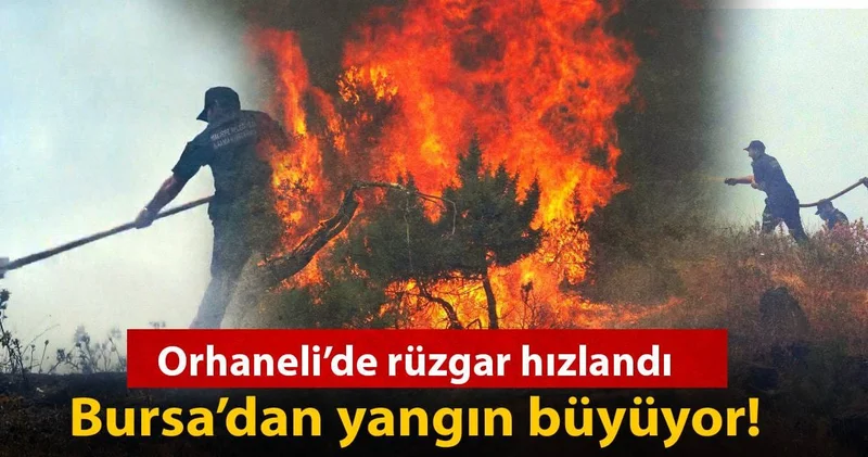 Orhaneli nde rüzgar arttı: Bursa da yangın büyüyor