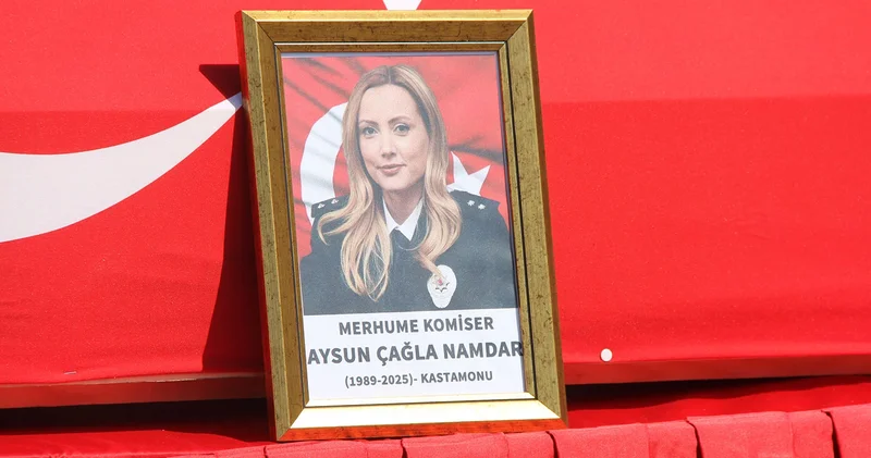 Trafik kazasında hayatını kaybeden Komiser Aysun Çağlar Namdar için tören düzenlendi