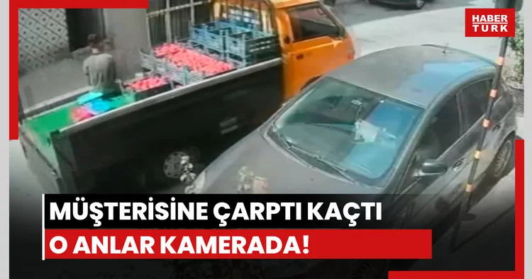 Müşterisine çarpıp kaçtı!