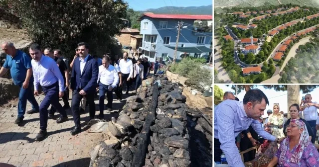 Bakan Kurum 1 ay içinde temelleri atılacak sözünü vermişti: Yanan köy evlerinin inşa süreci başlıyor Gündem Haberleri