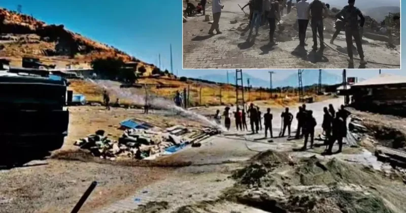 Hakkari de Askere Teşekkür Eden Köylüler