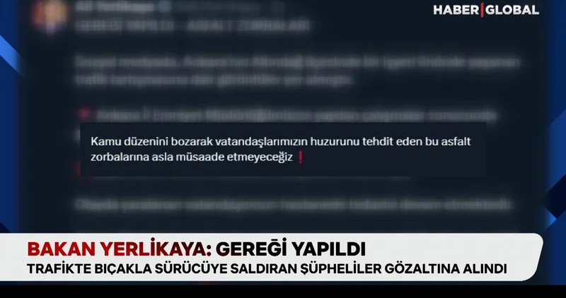 Bakan Yerlikaya: Gereği yapıldı