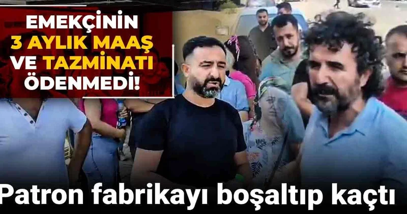 Patron fabrikayı boşaltıp kaçtı! Emekçinin 3 aylık maaş ve tazminatı ödenmedi