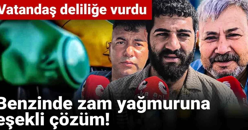 Benzinde zam yağmuruna eşekli çözüm! Vatandaş deliliğe vurdu