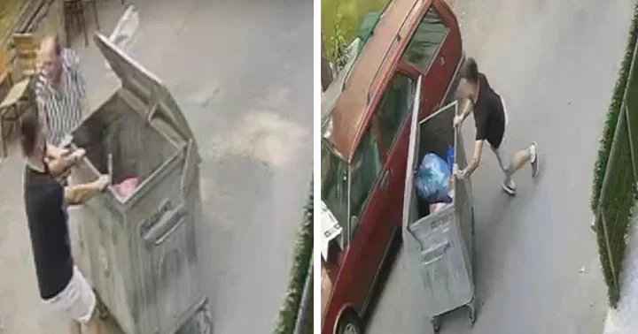 Muğla da yokuş aşağı hareket eden çöp konteynerini durdurdu