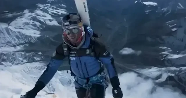 Polonyalı dağcı Andrzej Bargiel Everest e oksijensiz çıkıp kayarak indi VİDEO İZLE