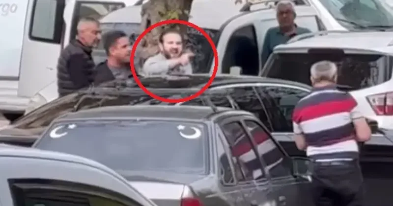 Ankara da yol verme tartışmasında silahlı tehdit kamerada
