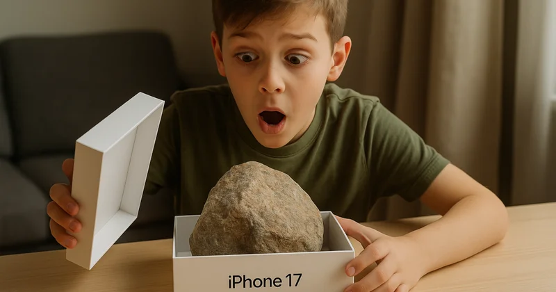 Yeni aldığı iPhone 17 nin kutusundan taş çıktı Sözcü Gazetesi