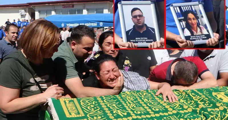 Kazada ölen cezaevi memurları, son yolculuklarına uğurlandı; Berk sensiz yapamam, açın tabutu